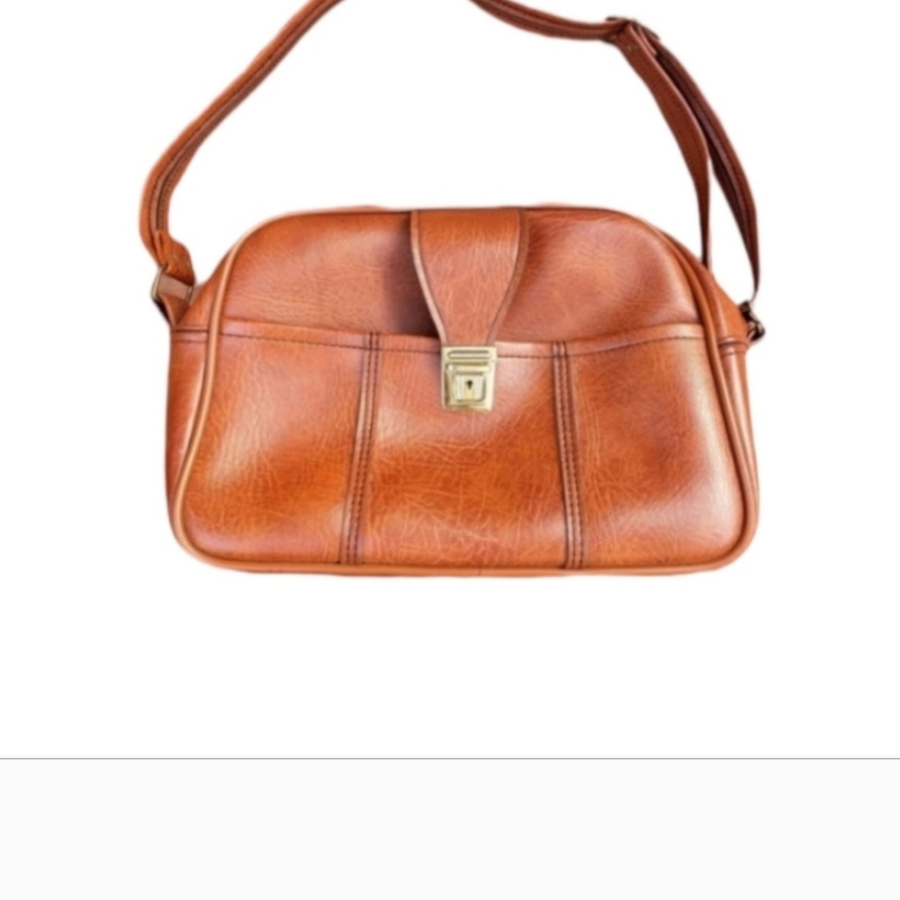 Vintage Brown Leather Shoulder Bag
